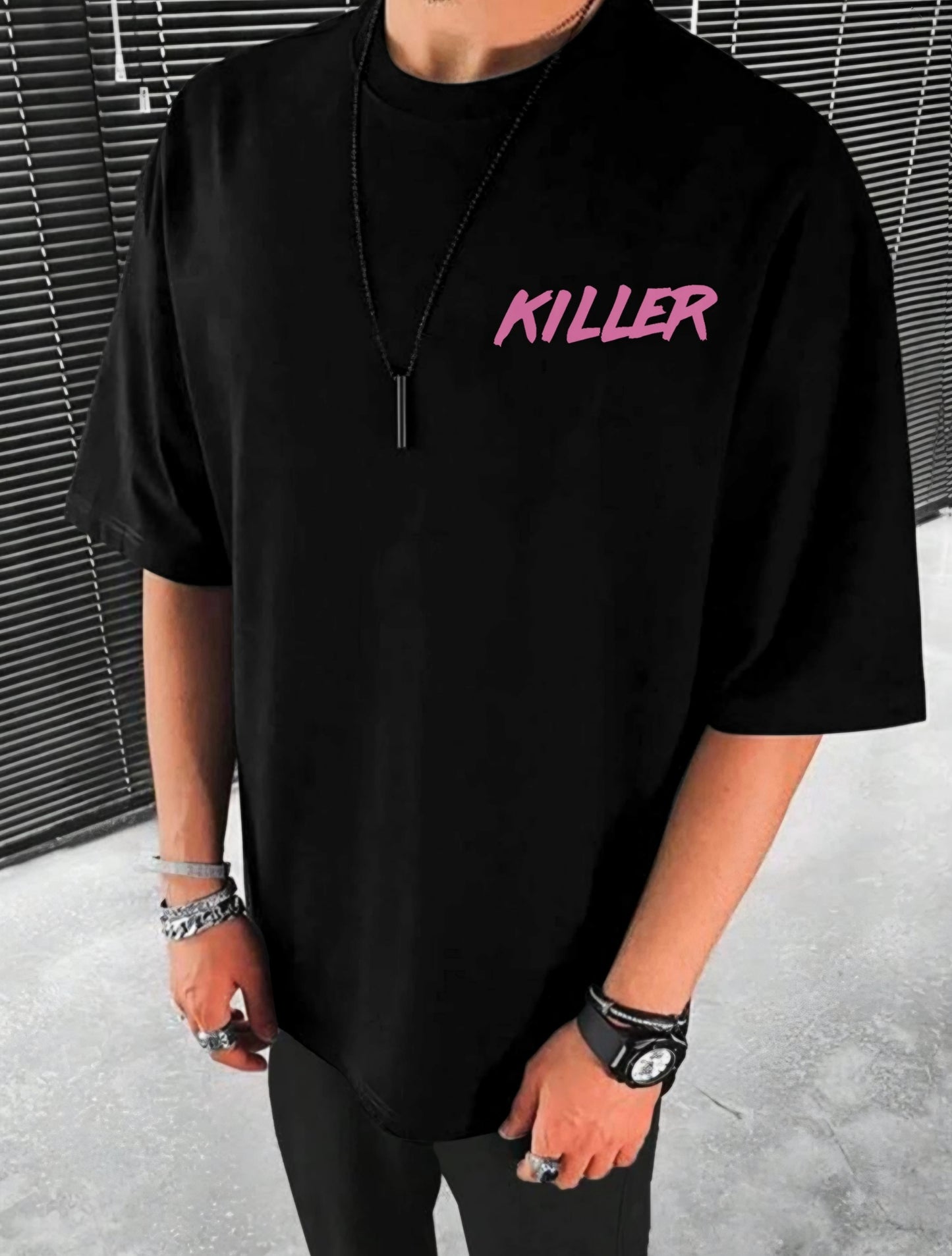 ||Printed Tshirt for Men||Drop Shoulder Tshirt for Men||Round Neck for Men||Cottonblend Oversized T-Shirt